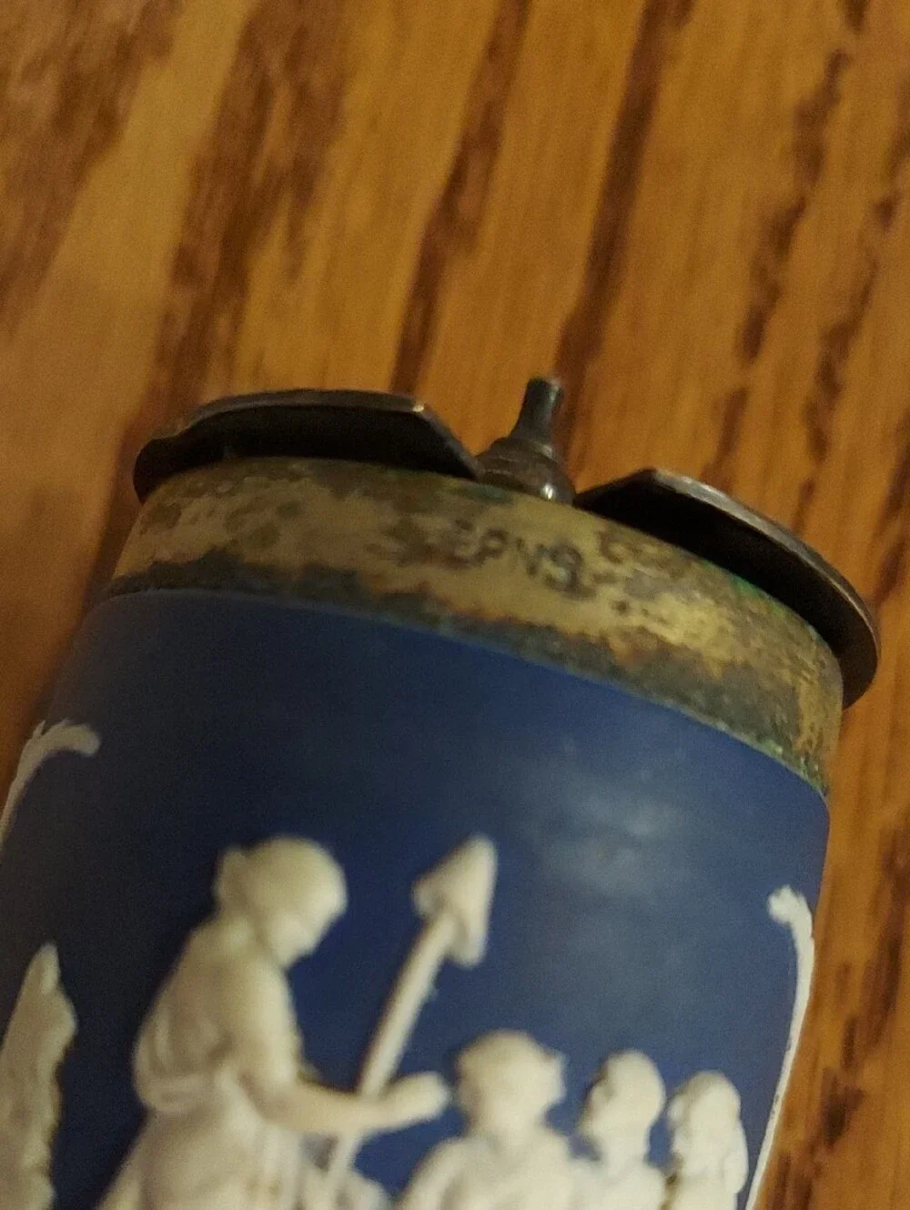 Antique 19th c. Wedgewood Metal Mounted Jasperware